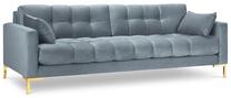 Sofa Micadoni Home Mamaia Velvet, žydra sp., 177 x 92 cm x 75 cm