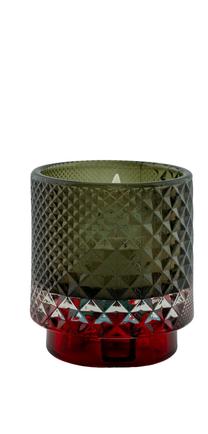 Подсвечник House Nordic 9649, стекло, Ø 7 см, 8 см, зеленый цв.