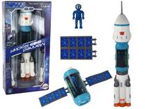 Kosmoso raketos rinkinys Lean Toys Manned Rocket 4in1, įvairių spalvų