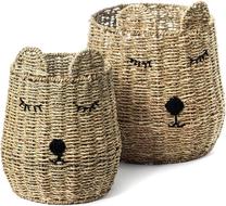 Krepšių rinkinys, žaislams OlsenHome Teddy Bear, ruda sp., 21 x 21 x 28 cm