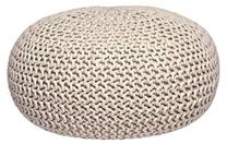 Pufas LABEL51 Knitted, kreminė sp., 70 cm x 70 cm x 35 cm