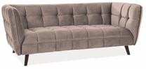 Sofa Castello Velvet 3, smėlio sp., 200 x 60 cm x 78 cm
