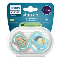 Knupīšu komplekts Philips Avent Ultra Air Animals, 6+ mēn., zila krās./zaļa krās.