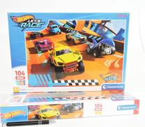 Dėlionė Clementoni Maxi Super Color Hot Wheels 25762, 42 cm x 62 cm, 104 vnt., įvairių spalvų