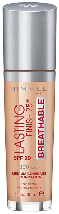 Šķidrā grima bāze Rimmel London, bēša krās., 300