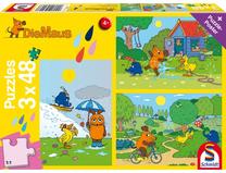 Dėlionė 3in1 Schmidt Have Fun With The Mouse 56213, 24.3 cm x 36 cm, 144 vnt., įvairių spalvų