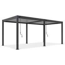 Pavėsinė Pergola Elegance, 600 x 255 cm, antracito sp./šviesiai pilka sp.