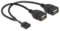 Vads Delock PCI Express Power Cable 6pin / 2 x 8pin PCI Express 6 pin female, PCI Express 8 pin male x 2, 0.2 m, balta krās.