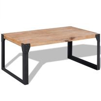 Kavos staliukas VLX 243914, ruda sp./juoda sp., 100 cm x 60 cm x 45 cm
