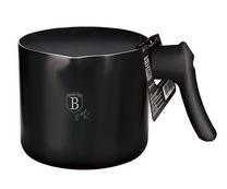 Puodelis pienui Berlinger Haus Matte BH-6138, 1200 ml, 12 cm x 12 cm x 11 cm, Ø 12 cm, juoda sp., aliuminis