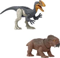 Figūrėlių rinkinys, dinozauras Mattel Jurassic World Chaos Theory Guanlong & Lystrosaurus HTK55, 2 vnt., ruda sp./pilka sp.