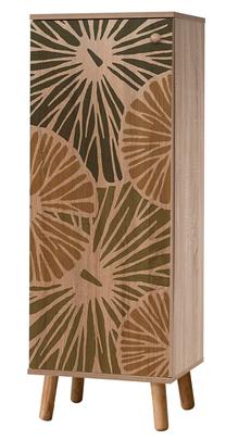 Batų spintelė Kalune Design Vegas S 929, ruda sp./žalia sp., 38 cm x 50 cm x 135 cm