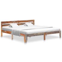 Lova dvigulė VLX Solid Sheesham Wood 288414, 200 x 200 cm, ruda sp., be čiužinio