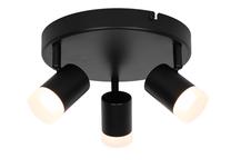 Lampa griesti Domoletti Wick LED21001-3R BLK, LED, 3000 °K, 3 x 3.5 W, melna krās. / melna krās.