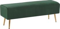 Suoliukas Beliani Paterson, aukso sp./žalia sp., 118 cm x 40 cm x 42 cm