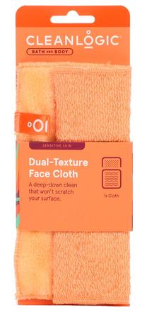 Sūklis sejas attīrīšanai Cleanlogic Bath & Body Sensitive Dual-Texture, 19 cm x 17 cm, (krāsa/dizains tiek izvēlēts nejauši)