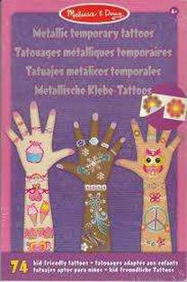 Набор для татуировок Melissa & Doug Temporary Tattoos Metallic, многоцветный