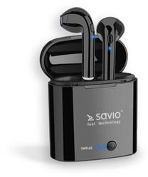 Belaidės ausinės Savio TWS-02, juoda sp.