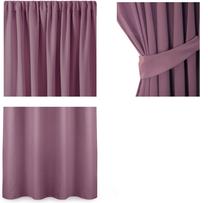 Blackout aizkari AmeliaHome Pleat Blackout, rozā krās., 140 cm x 245 cm