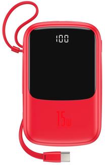 Nešiojamas įkroviklis (Power bank) Baseus PPQD-A01 Q Pow, 10000 mAh, raudona sp.