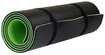 Fitnesa un jogas paklājs HMS YM06, melna krās./zaļa krās., 180 cm x 60 cm
