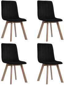 Krēslu komplekts VLX 248209, melna krās., 45 cm x 57 cm x 89 cm, 4 gab.