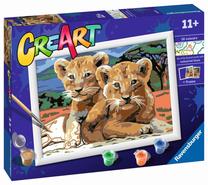 Картина по номерам Ravensburger CreArt Little Lions Cubs, многоцветный