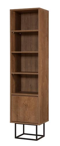 Pastatoma lentyna Kalune Design Anca, juoda sp./riešuto sp., 182 cm x 45 cm x 36 cm