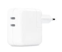 Telefono įkroviklis Wooco Dual, USB Type C, balta sp., 50 W
