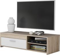 ТВ стол Forte Paco, дубовый цв./белый цв., 32 см x 120 см x 42 см