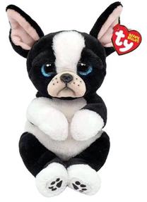 Плюшевая игрушка собака Meteor TY Beanie Bellies, белый цв./черный цв., 24 см