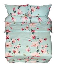 Пододеяльник Rustilė Spring Twigs 3310, мятный (mint) цв./светло-розовый цв./зеленый цв., 240 см x 210 см