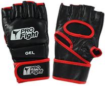 Боксерские перчатки ProFight MMA, черный цв./красный цв., M