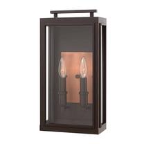 Āra sienas lampa Quintiesse Sutcliffe M, 60W, E14, IP44, bronzas krās., 22.8 cm x 43.1 cm
