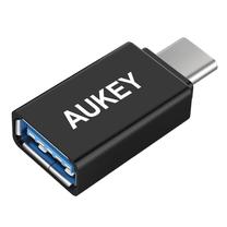 Adapteris Aukey, USB Type C/USB 3.0 A female, juoda sp.