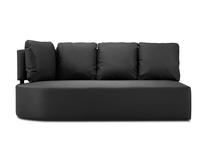 Lauko sofa Calme Jardin Barts CAL_3SOR_102_F1_BARTS1, juoda sp., 102 cm x 190 cm x 85 cm