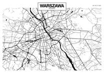 Fototapete Artgeist Warsaw Map 2XLFT1800, 210 cm x 300 cm