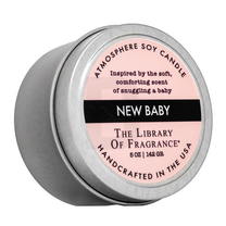 Svece, aromātiskā The Library Of Fragrance New Baby, 20 h, 142 g, balta krās.