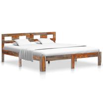 Lova dvigulė VLX Solid Sheesham Wood, 160 x 200 cm, pilka sp., be čiužinio