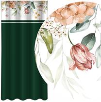 Nakts aizkari ZMK-002, balts krās./oranža krās./tumši zaļa krās., 160 cm x 250 cm