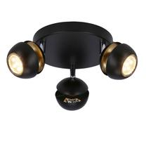 Светильник потолочный Candellux Lighting Boni 98-66602, GU10, 3 x 3 Вт, черный цв. / черный цв.