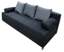 Sofa-lova ALISA-lux, juoda sp./pilka sp., 193 x 90 cm x 83 cm