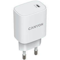 Telefono įkroviklis Canyon H-20, USB-C, balta sp., 20 W