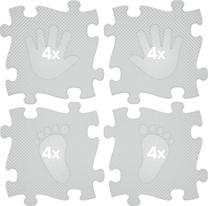 Kilimėlis kūdikiams - dėlionė ASKATO Magic 116501, 30 cm x 30 cm, 16 vnt, pilka sp.