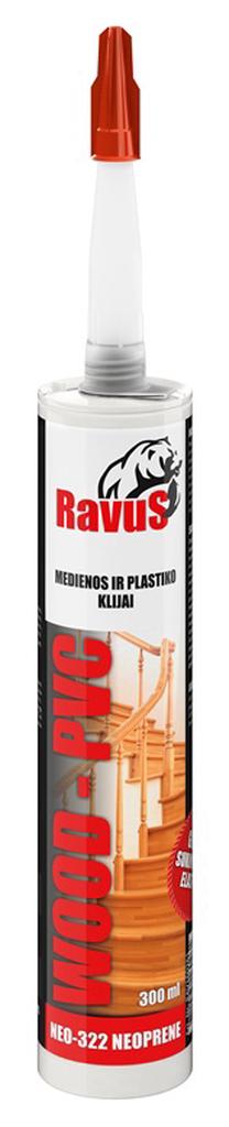 Клей монтажные Ravus Wood - PVC, 0.3 л, желтый цв.