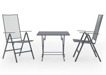 Āra mēbeļu komplekts VLX Garden Dining Set, antracīts krās., 2 sēdvietas