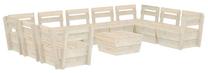 Lauko baldų komplektas VLX 10 Piece Garden Pallet Lounge Set