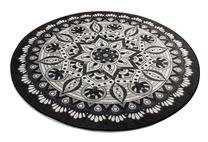 Vonios grindų kilimėlis Foutastic Mandal DJT 359CHL1649, juoda sp., 100 cm x 100 cm, Ø 100 cm