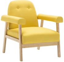 Krėslas VLX Fabric 246651, geltona sp., 69 cm x 69 cm x 75 cm