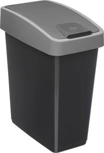Šiukšliadėžė 5five Simply Smart, juoda sp./pilka sp., 45 l, 61.5 cm x 20 cm